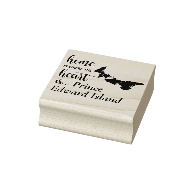 Prince Edward Island Zuhause ist das Herz Gummistempel (Stempel)