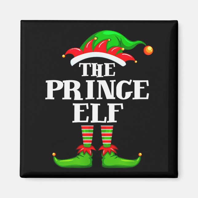 Prince Elf Matching Family Group Christmas Party P Magnet (Vorne)