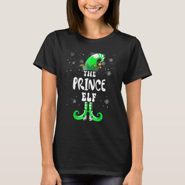 Prince Elf Matching Family Group Christmas Party T-Shirt (Vorderseite)