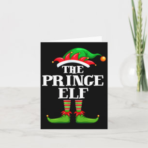 Prince Elf Matching Family Group Weihnachten Party Karte