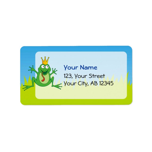 Prince Frog Adressaufkleber (Vorne)