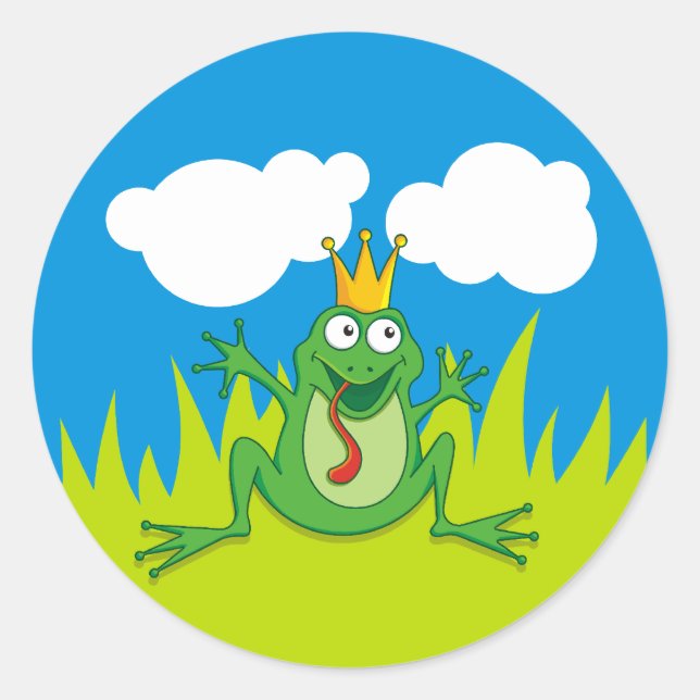 Prince Frog Runder Aufkleber (Vorderseite)