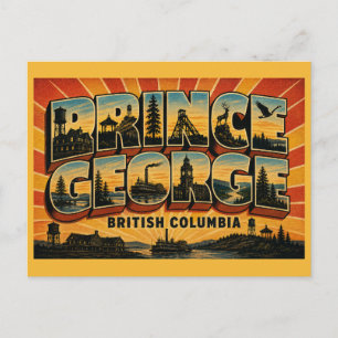 Prince George BC Nördliche Hauptstadt Postkarte