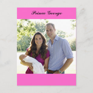 Prince George Kate William Royal Baby Postkarte