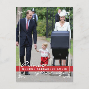 Prince George - Princess Charlotte - William Kate Postkarte