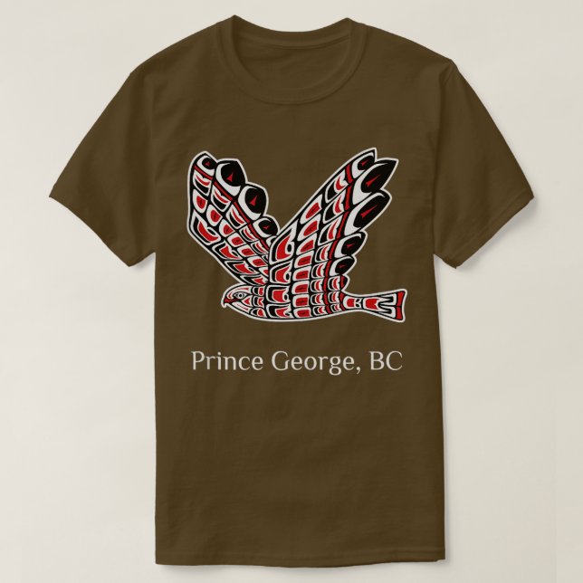 Prince George Redwedk Hawk Native Bird of Prey Ar T-Shirt (Design vorne)