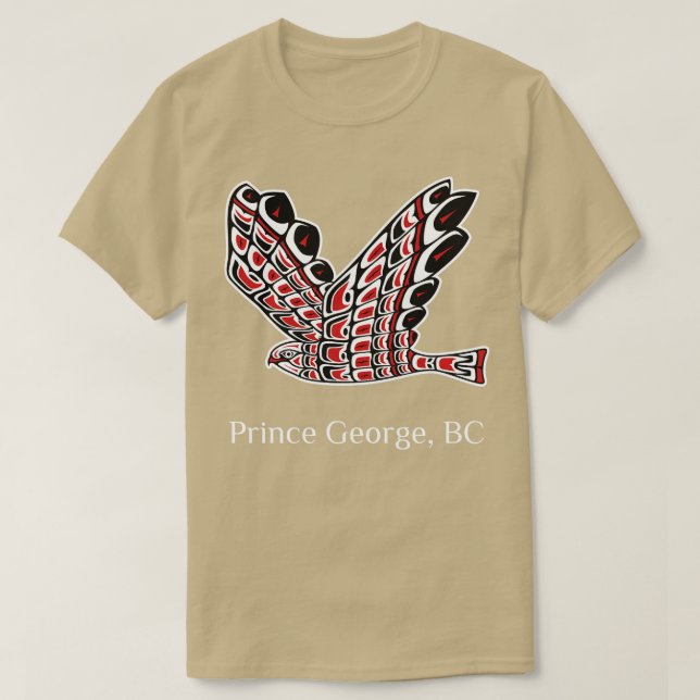 Prince George Redwedk Hawk Native Bird of Prey Ar T-Shirt (Design vorne)