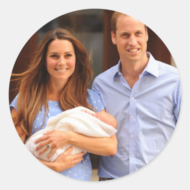 Prince George Royal Baby Runder Aufkleber (Vorderseite)
