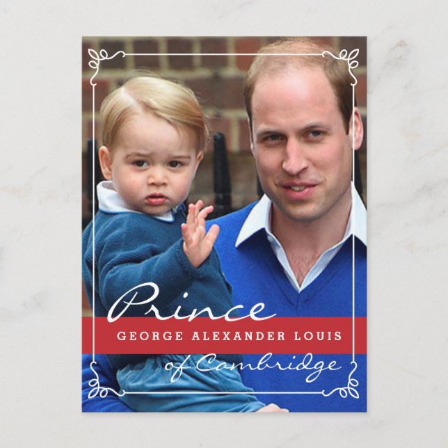 Prince George und Prince William Postkarte (Vorderseite)