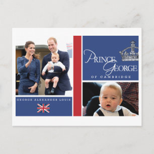 Prince George - William & Kate Postkarte