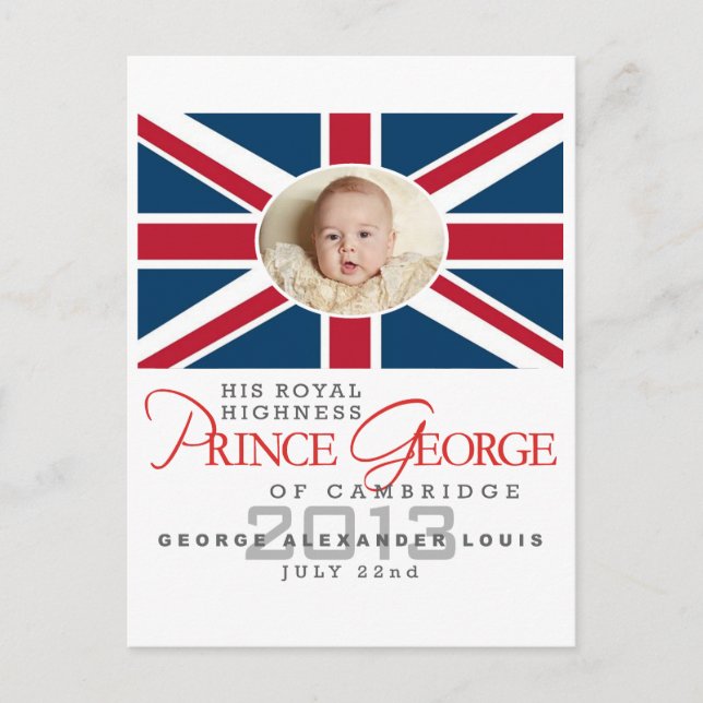 Prince George - William & Kate Postkarte (Vorderseite)