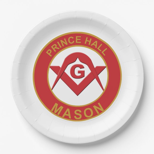 Prince Hall Mason Pappteller (Vorderseite)