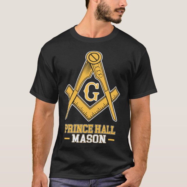 Prince Hall Mason Square and Compasses G Symbol Fr T-Shirt (Vorderseite)