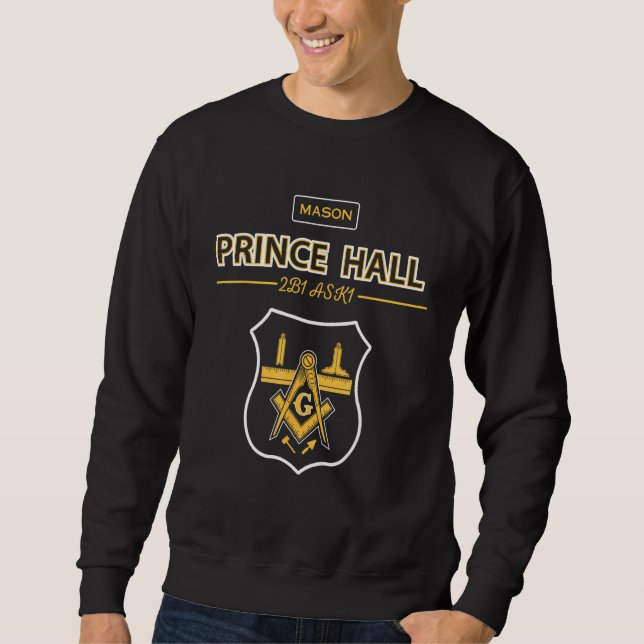 Prince Hall Masons 2B1 FRAG1 Tools Shield Masonic  Sweatshirt (Vorderseite)
