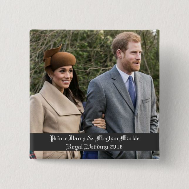 Prince Harry & Meghan Markle Royal Wedding 2018 Button (Vorderseite)