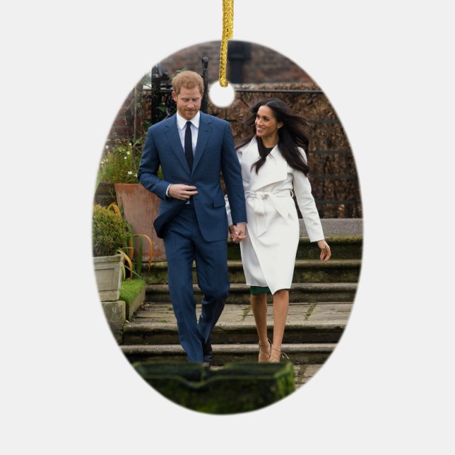 Prince Harry Meghan Markle Royal Wedding Keramik Ornament (Vorne)