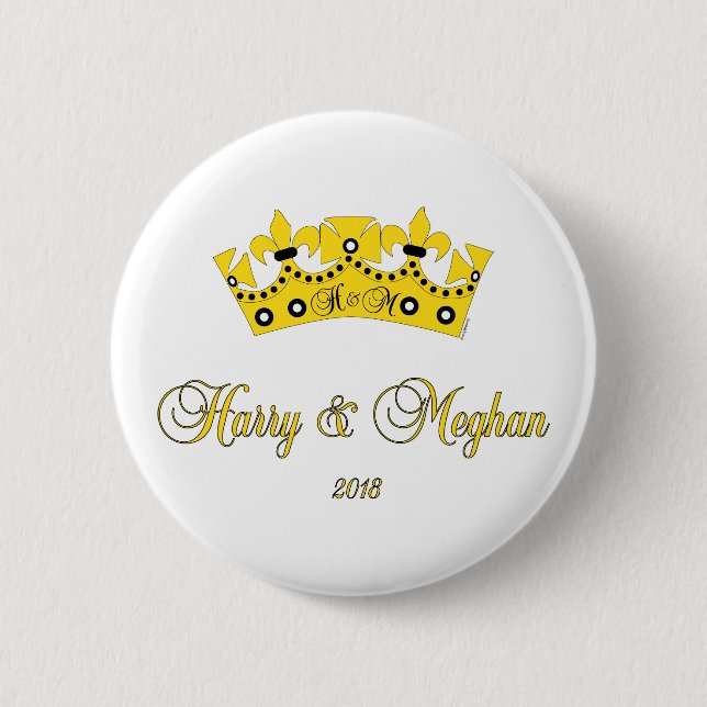 Prince Harry & Meghan Royal Wedding 2018 Button (Vorderseite)