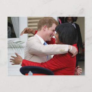 Prince Harry & PM Portia Simpson Miller Postcard Postkarte