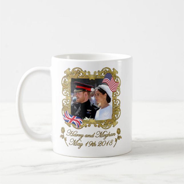 Prince Harry und Meghan Markle Royal Wedding Kaffeetasse (Links)