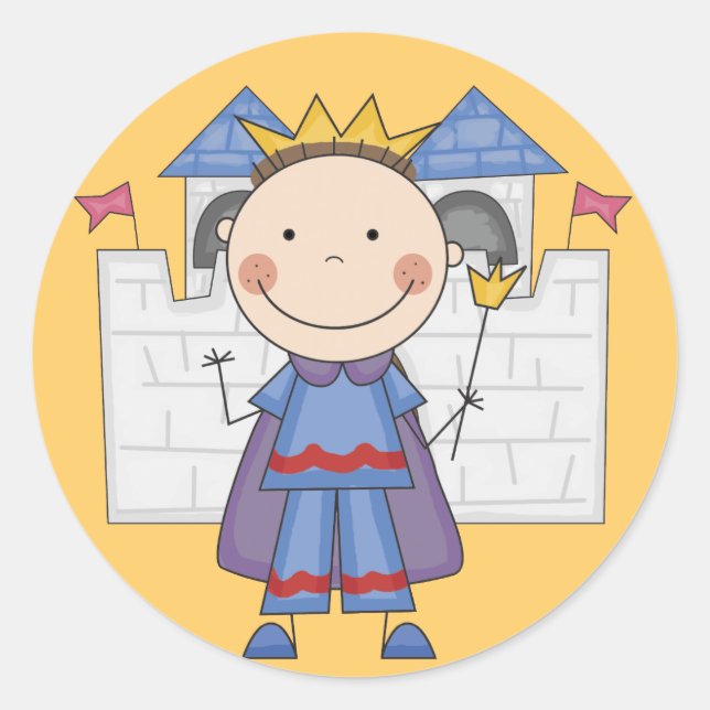 Prince in Castle Tshirts und Geschenke Runder Aufkleber (Vorderseite)