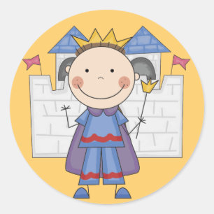 Prince in Castle Tshirts und Geschenke Runder Aufkleber