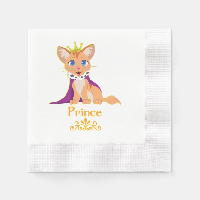 Prince Kitten Serviette (Vorderseite)