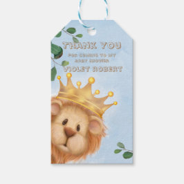 Prince Lion Golden Crown Babydusche Vielen Dank Geschenkanhänger
