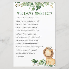 Prince Lion Greenery, der Mommy Best Game kennt