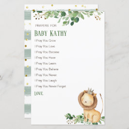 Prince Lion Greenery Floral Gebete für Baby