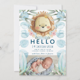 Prince Lion Illustration Foto Birth Ankündigung