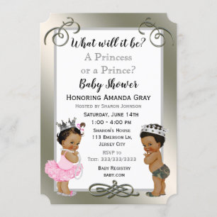 Prince oder Princess Baby Dusche Einladung