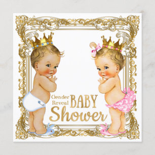 Prince oder Princess Gender Reveal Baby Dusche Einladung