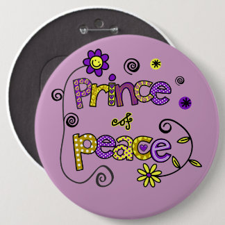 Prince of Peace I Doodles I Lila I 6x6 Schaltfläch Button