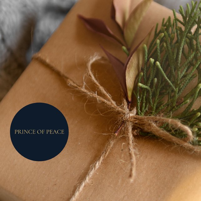 PRINCE OF PEACE – Navy Minimal Christmas Sticker (Von Creator hochgeladen)