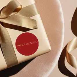 Prince of Peace Red Runder Aufkleber