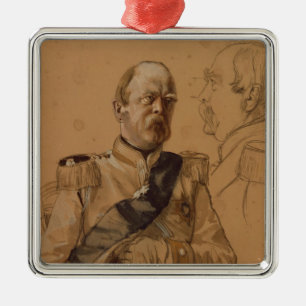 Prince Otto Von Bismarck Silbernes Ornament