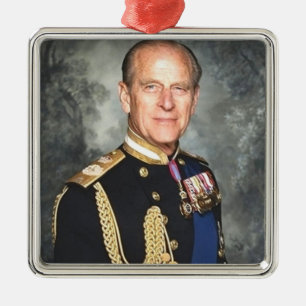 Prince Philip Silbernes Ornament