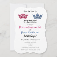Prince & Princess Crowns - Party Einladung