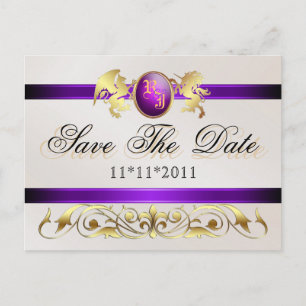 Prince & Princess Lila Save the Date Postkarte