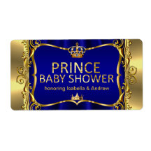 Prince Royal Blue Baby Shower Gold Boy