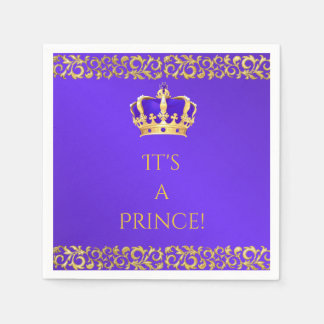 Prince Royal Lila & Gold Crown Serviette