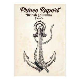 Prince Rupert, Britisches Kolumbien-Nautikposter Fotodruck