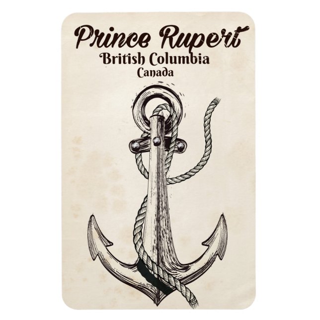 Prince Rupert, Britisches Kolumbien-Nautikposter Magnet (Vertikal)