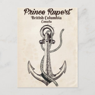 Prince Rupert, Britisches Kolumbien-Nautikposter Postkarte