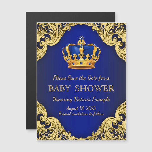 Prince Save the Date Postkartenmagnete Magneteinladung (Vorne/Hinten)