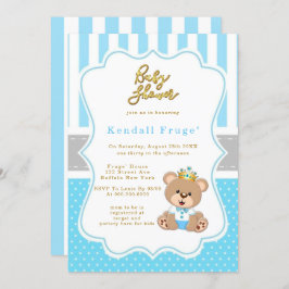 Prince Teddy Bear Baby Showdusche lädt ein