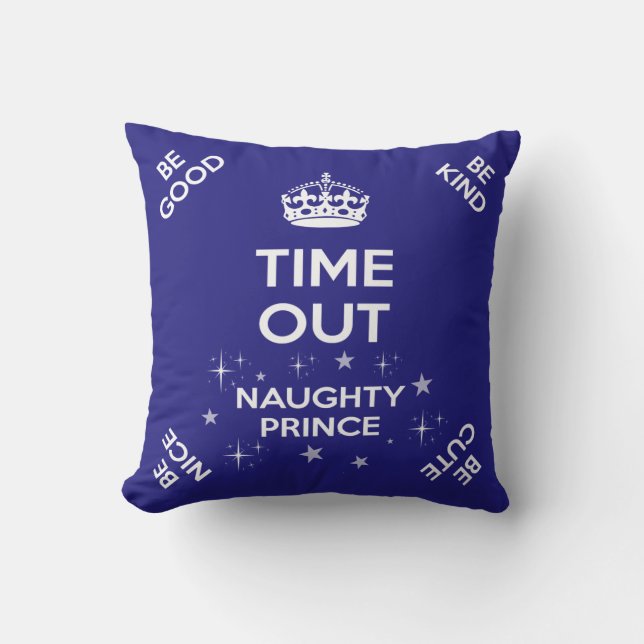 Prince Time Out/Naughty Sitzpolster Kissen (Vorderseite)