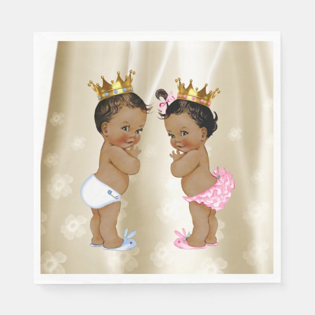 Prince und Princess Baby Dusche Serviette (Vorderseite)
