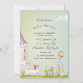 Prince Unicorn Crown Baby Boy Dusche Einladung