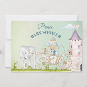 Prince Unicorn Crown Baby Boy Dusche Einladung